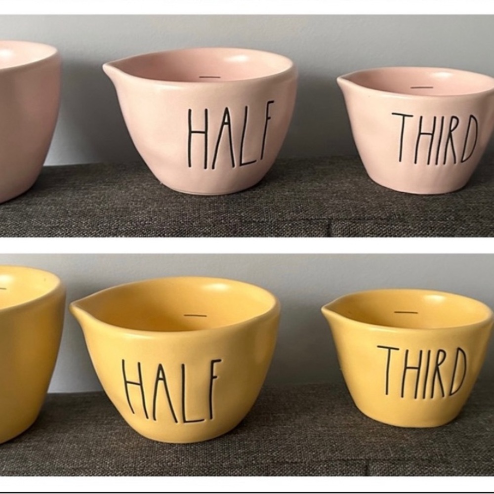 Rae Dunn lot of 3 sets of displayed only Measuring Cups